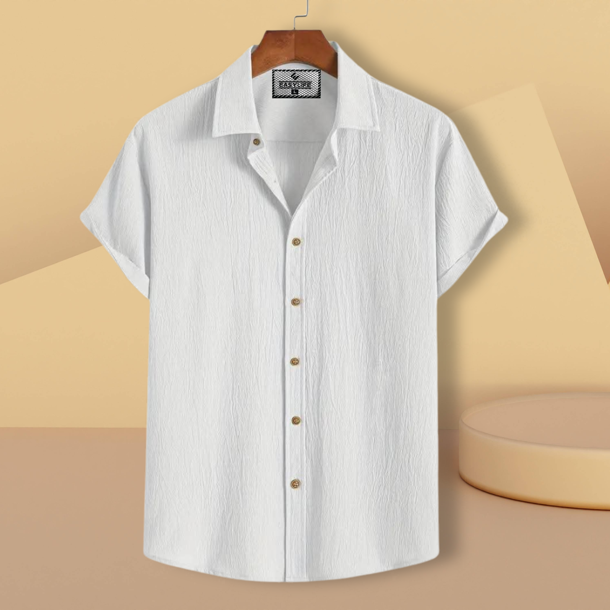 Zafran Half Sleeve Casual Shirt - White