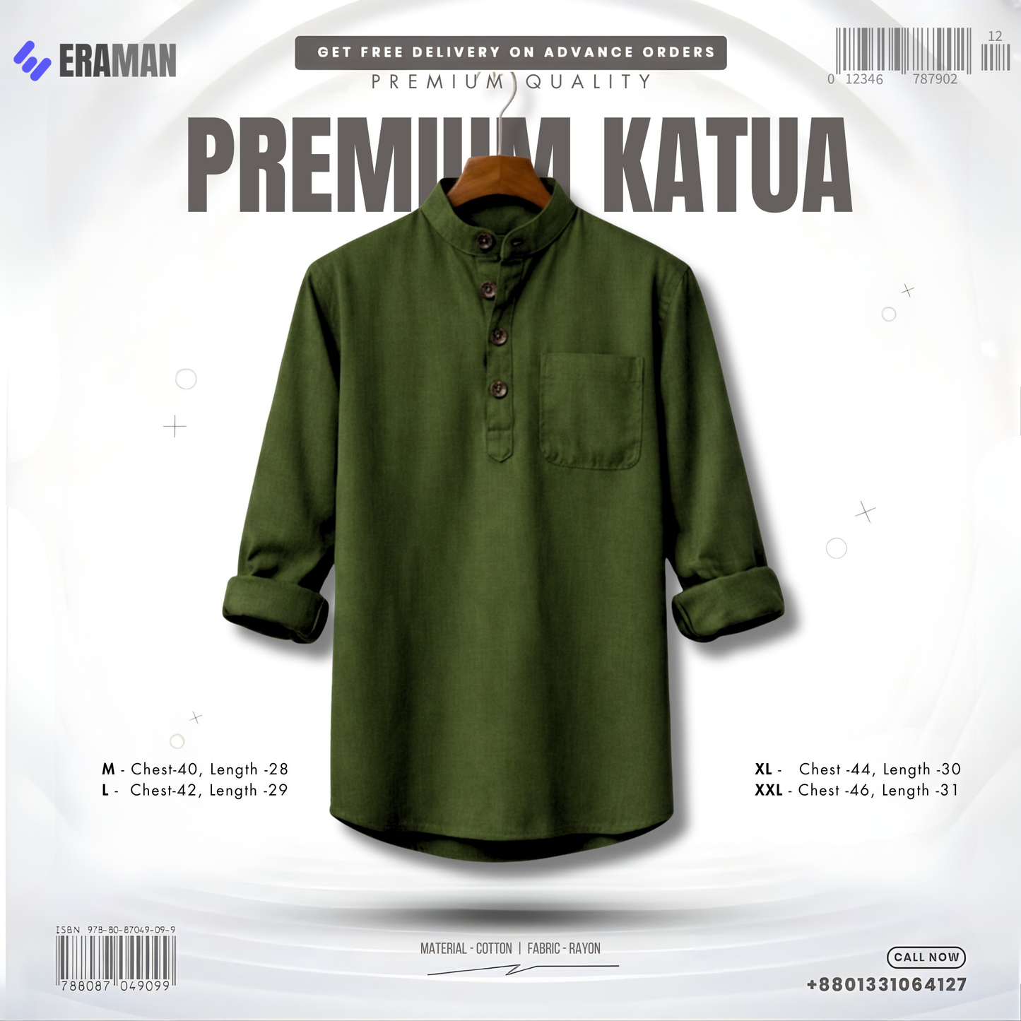 Premium Full Sleeve Katua - Olive