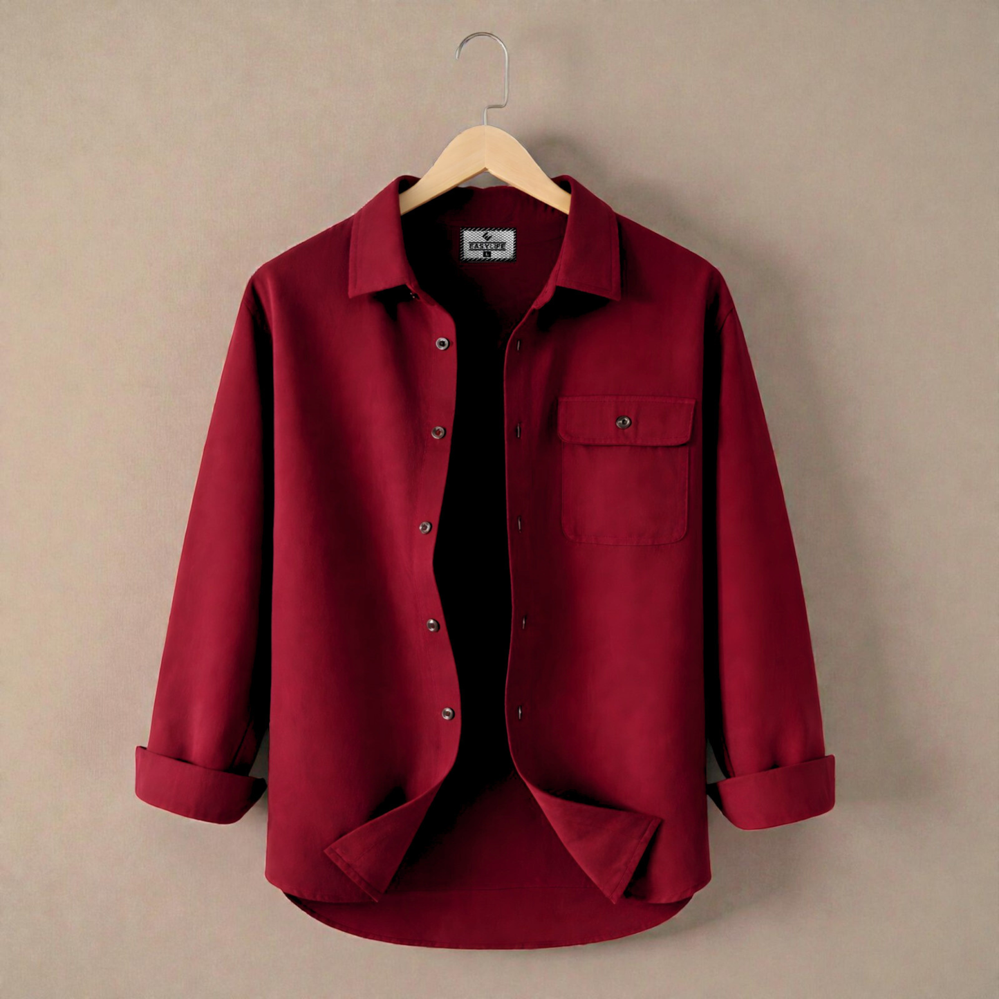 Single Pocket Casual Shirt - Marron