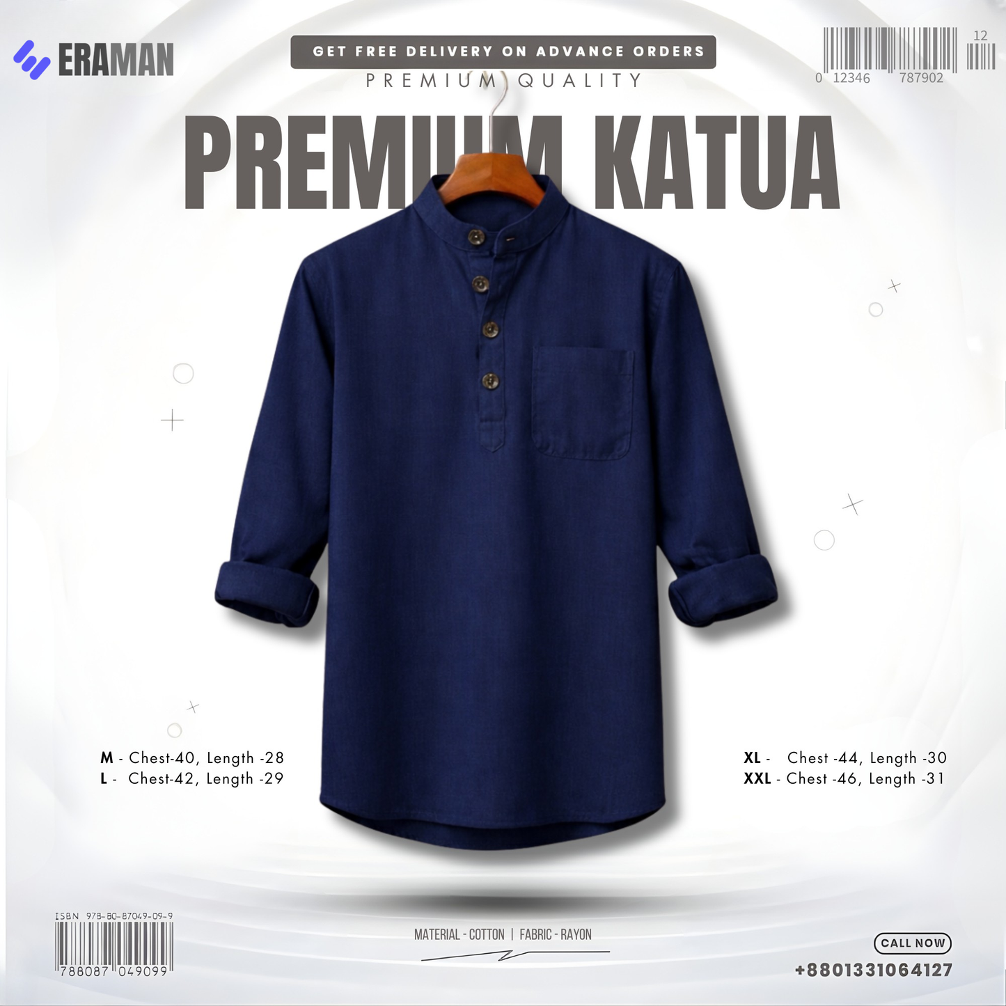 Premium Full Sleeve Katua - Navy