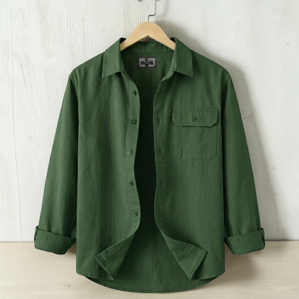Single Pocket Casual Shirt - Green