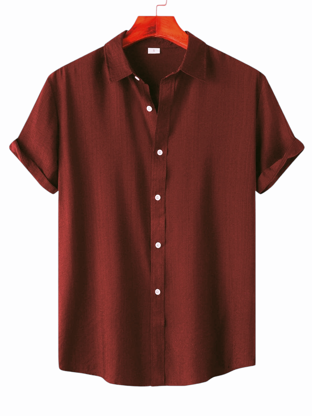Half Sleeve Marron Color Shirt