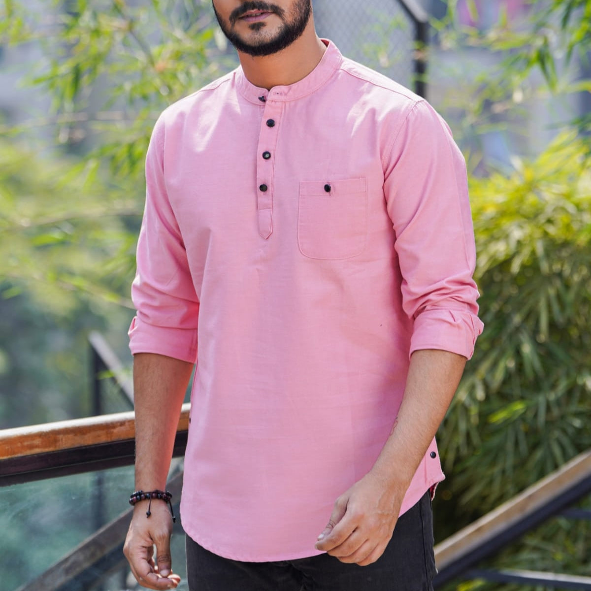 Full Sleeve Pink Color Katua