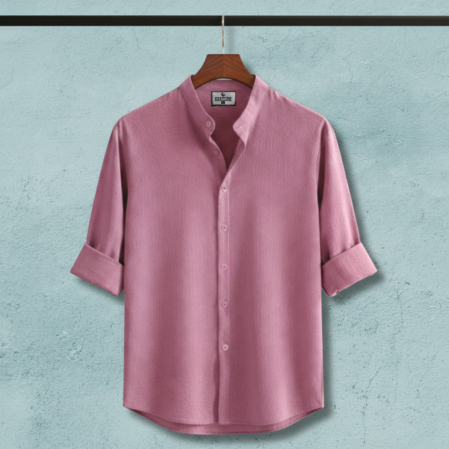 Zafran Band Collar Shirt - Onion