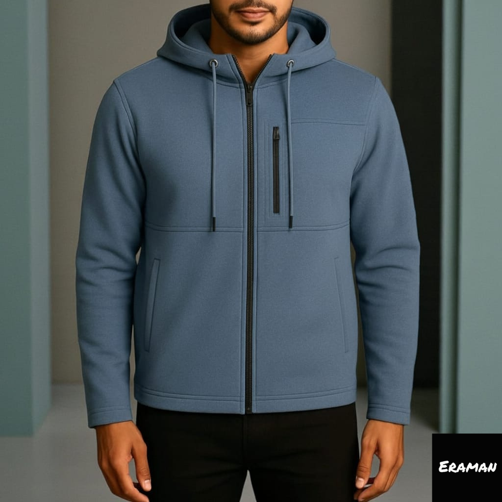 Men's Arms Full Zip Hooded Jacket - Sky