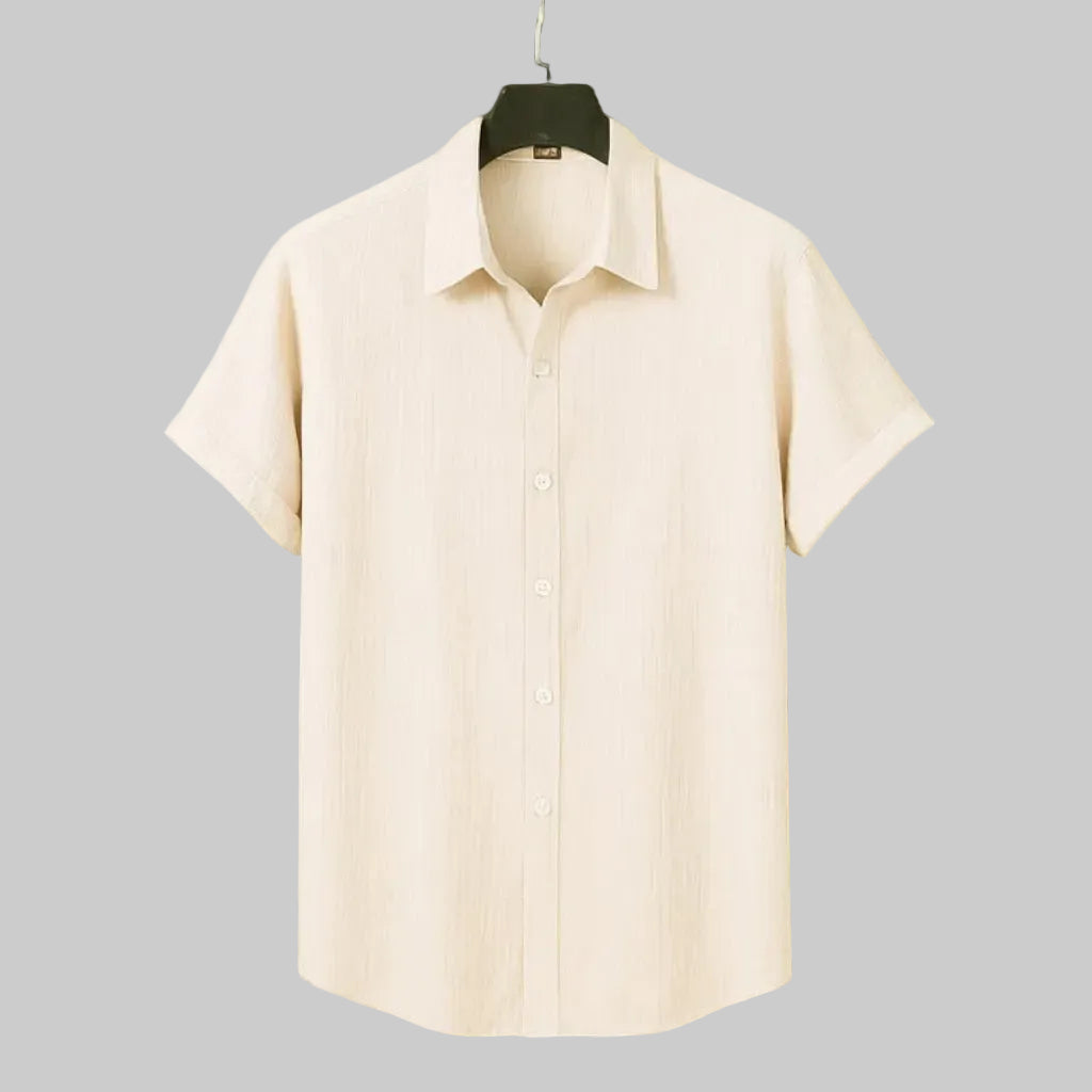 Luxury Cream Color Half Sleeve Shirt