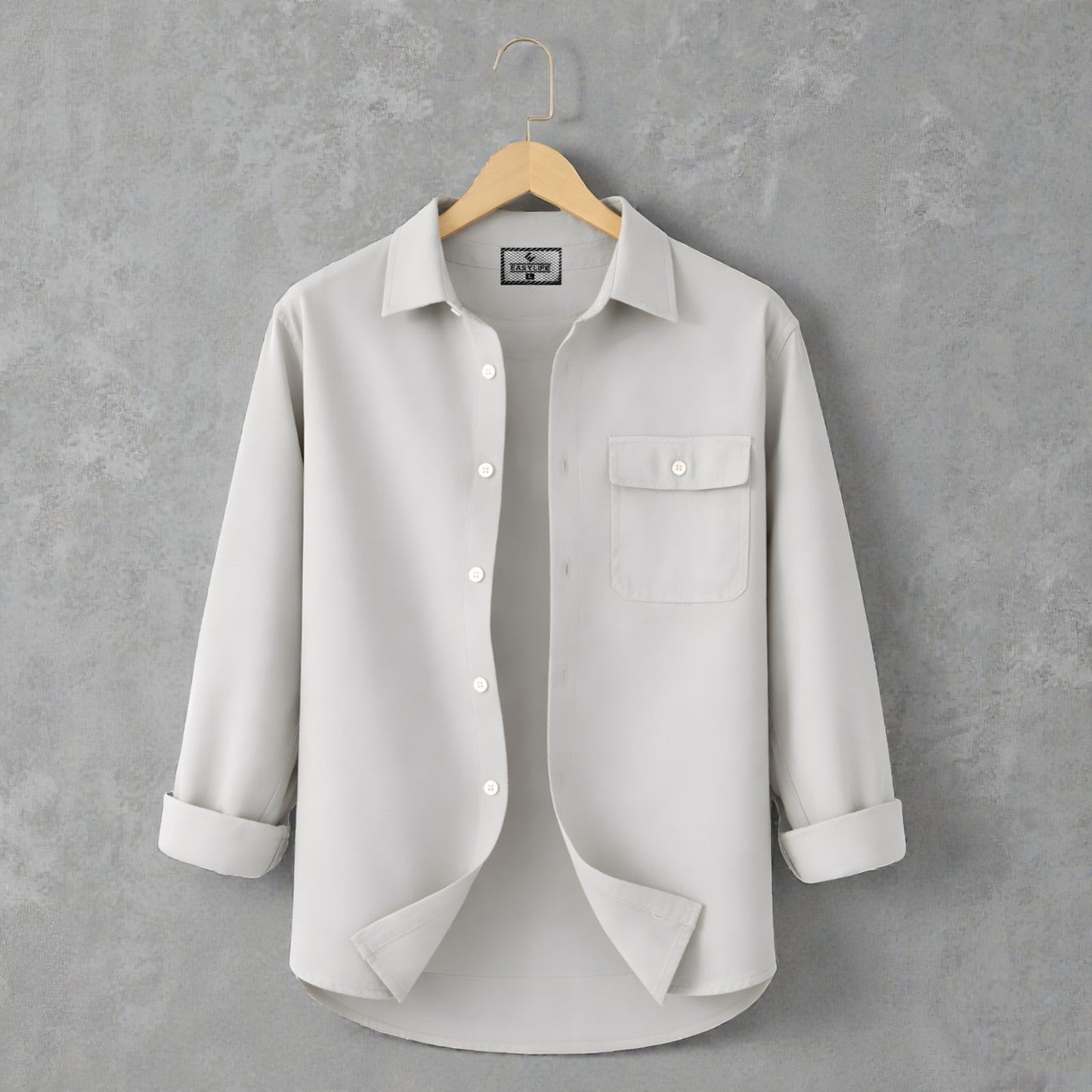 Single Pocket Casual Shirt - Ash