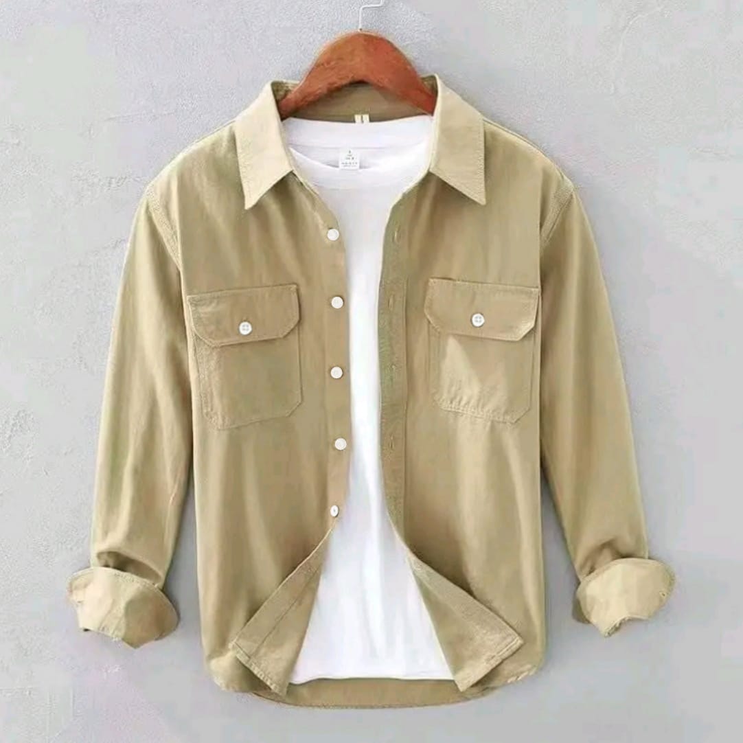 Khaki Color Full Sleeve Casual Shirt