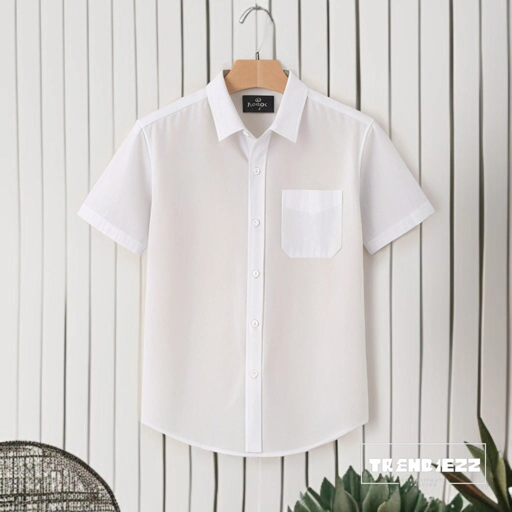 Half Sleeve White Color Shirt
