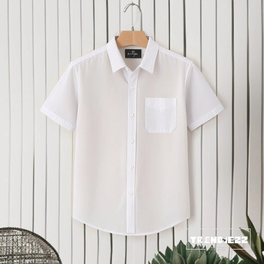 Half Sleeve White Color Shirt