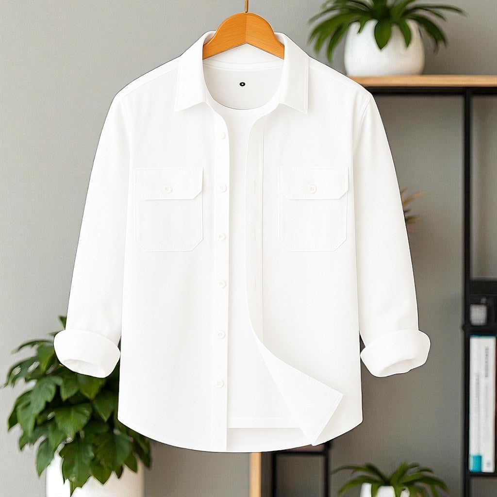 Two Pocket White Color Shirt