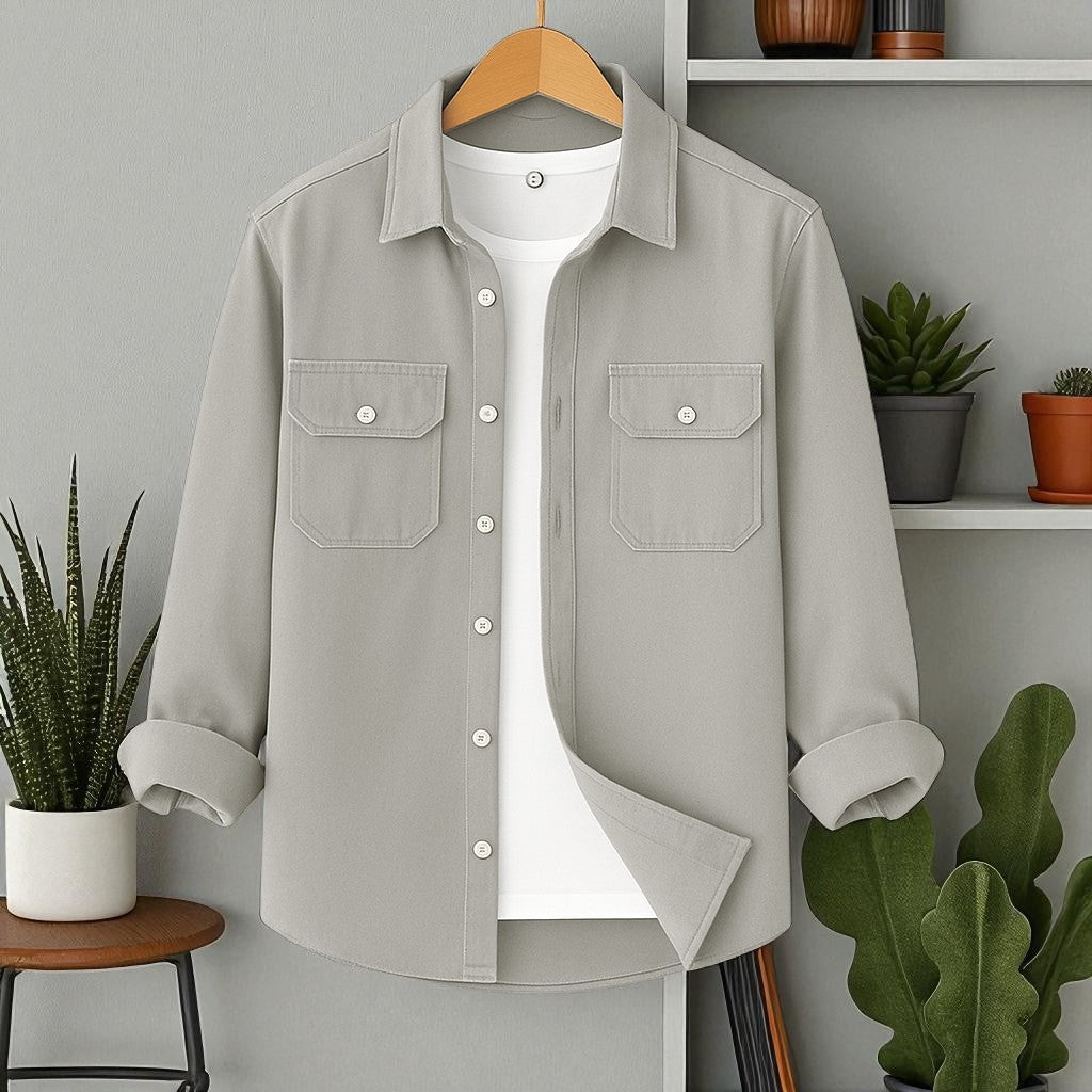 Lite Ash Color Full Sleeve Casual Shirt