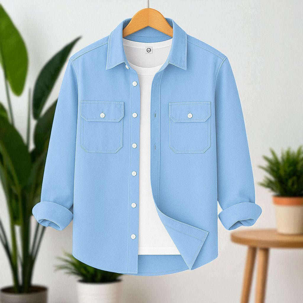 Sky Blue Color Full Sleeve Casual Shirt