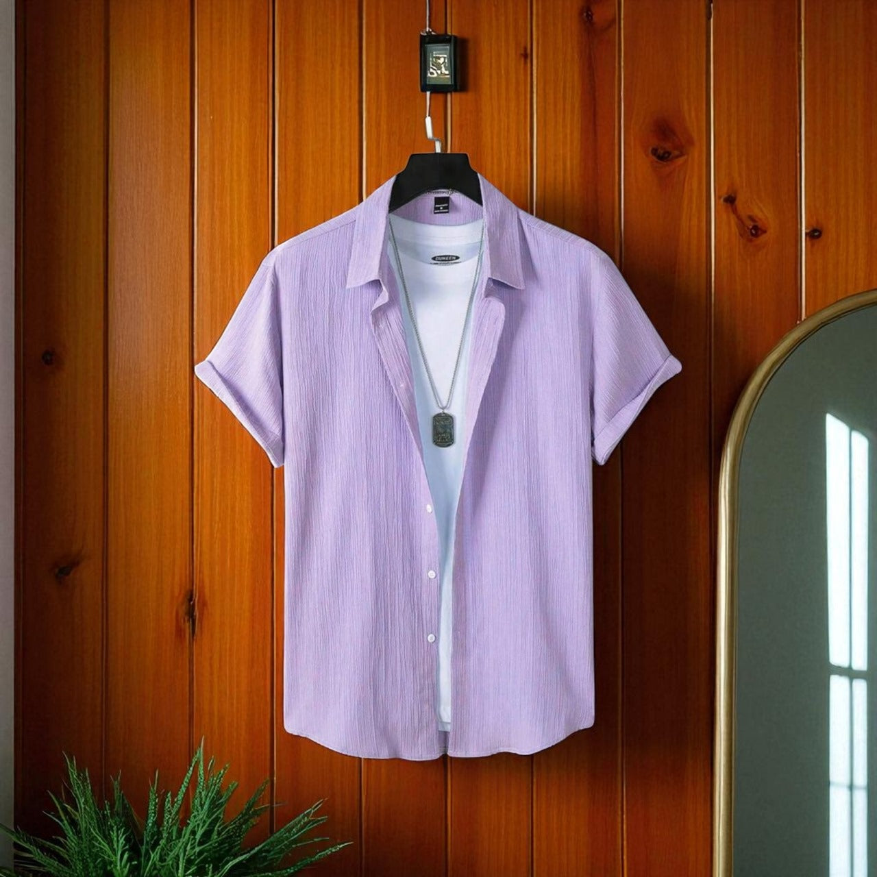 Lite Purple Color Viscox Shirt