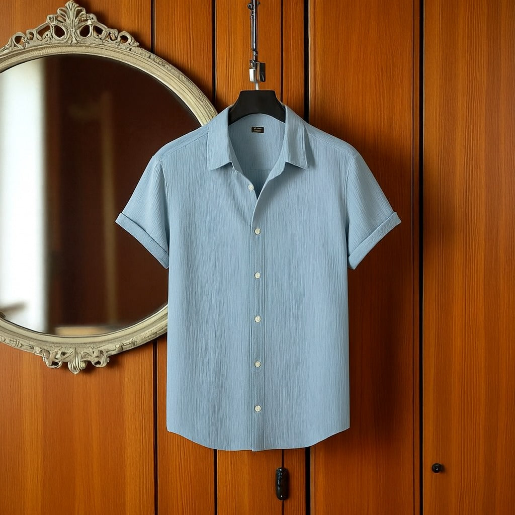 Luxury Half Sleeve Pest Color Shirt