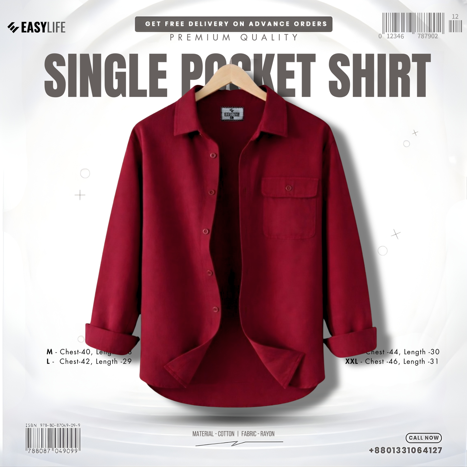 Single Pocket Full Sleeve Shirt