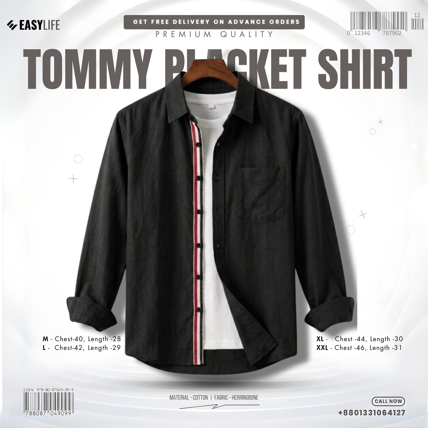 Contrast Placket Full Sleeve Shirt