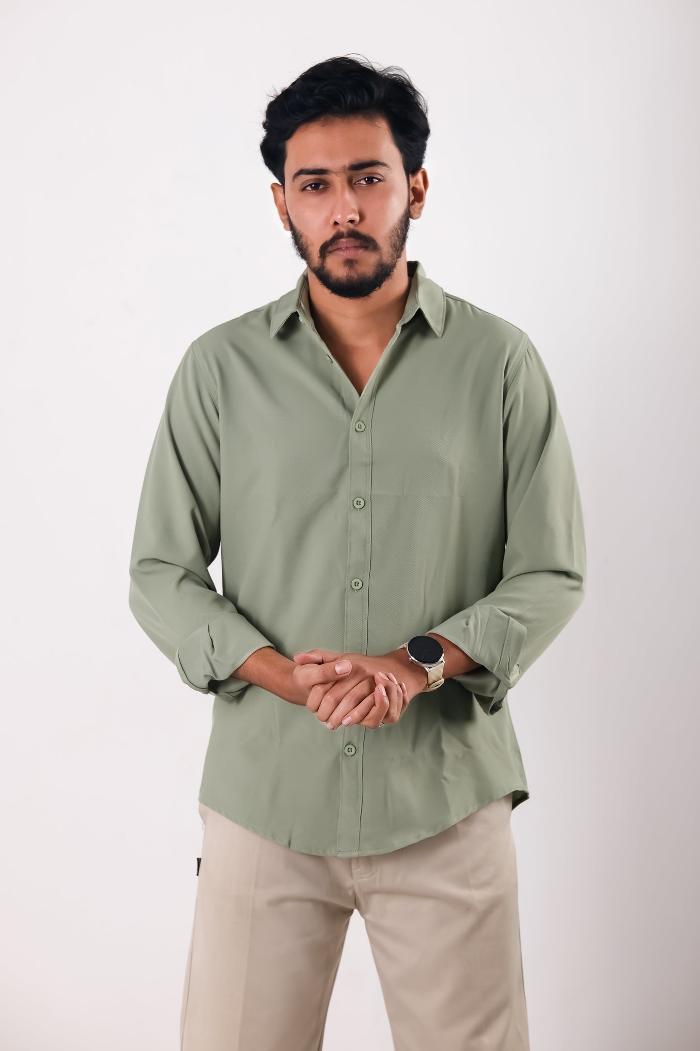 Cherry Cotton Shirt – Sage Green