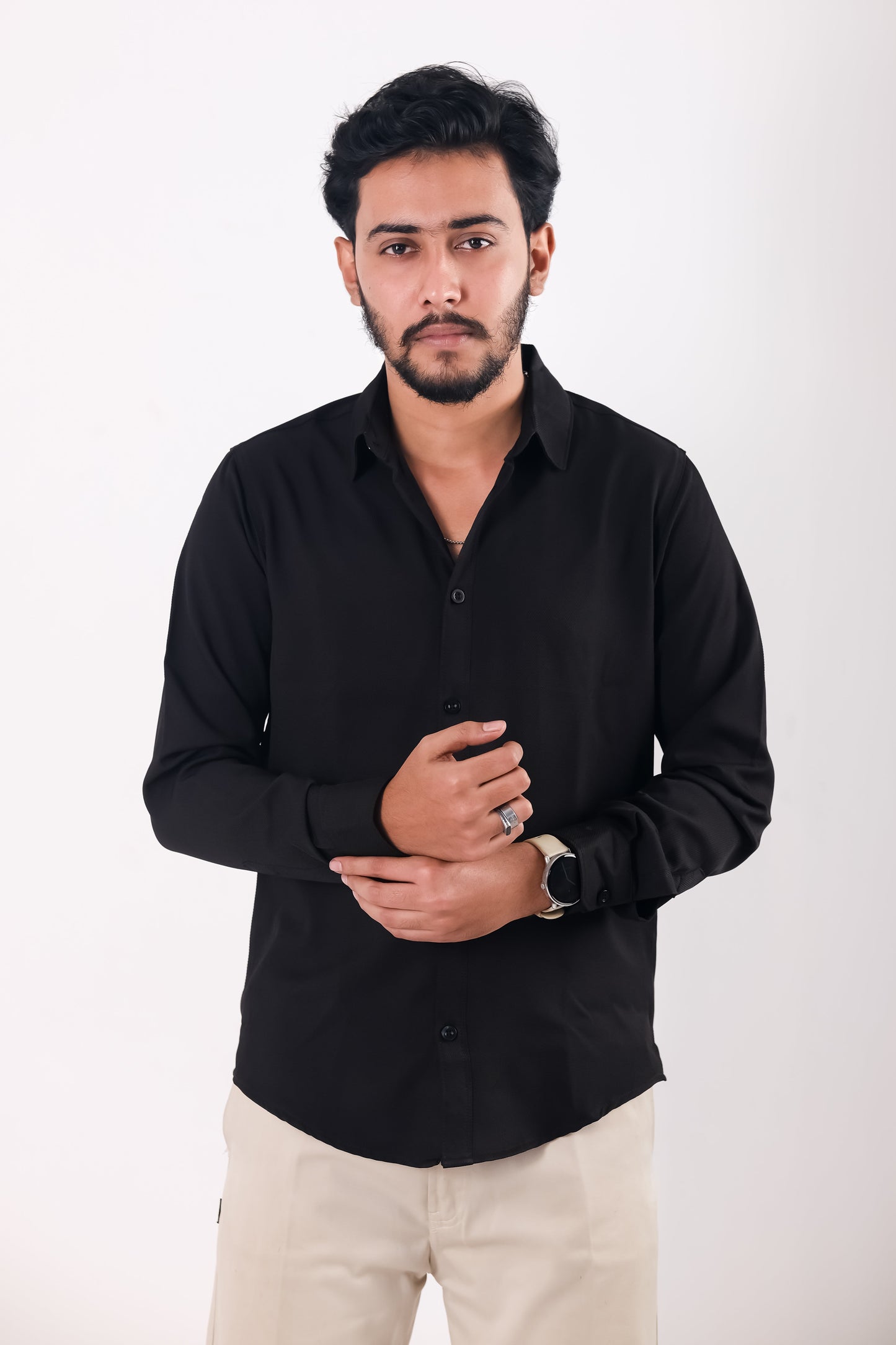 Cherry Cotton Shirt – Black
