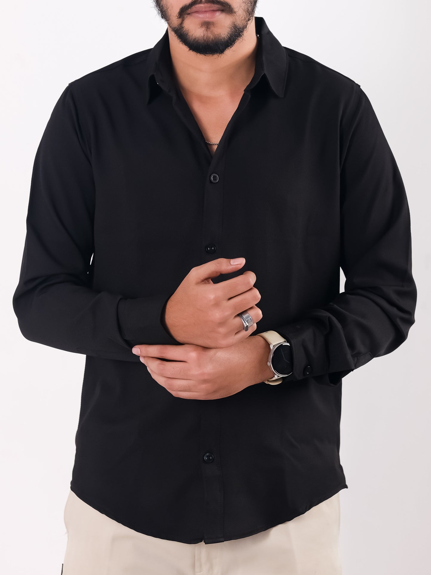Cherry Cotton Shirt – Black