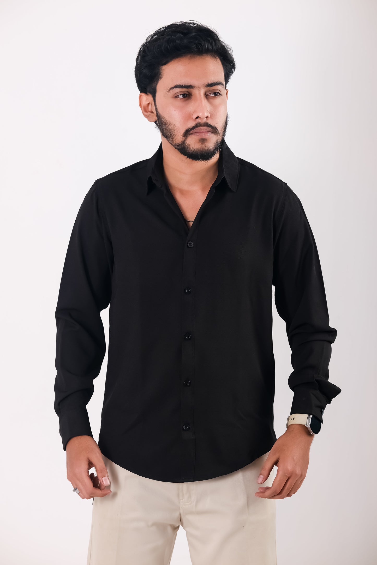 Cherry Cotton Shirt – Black