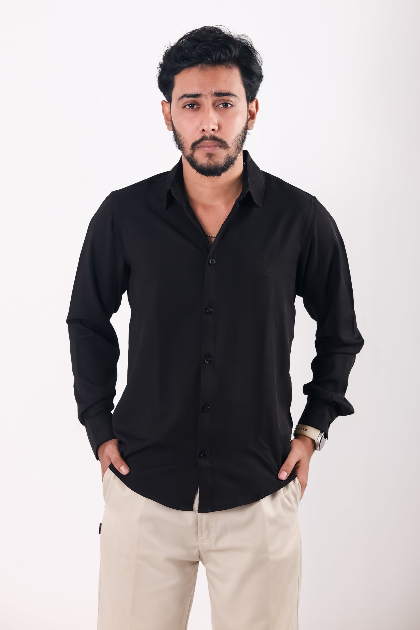 Cherry Cotton Shirt – Black