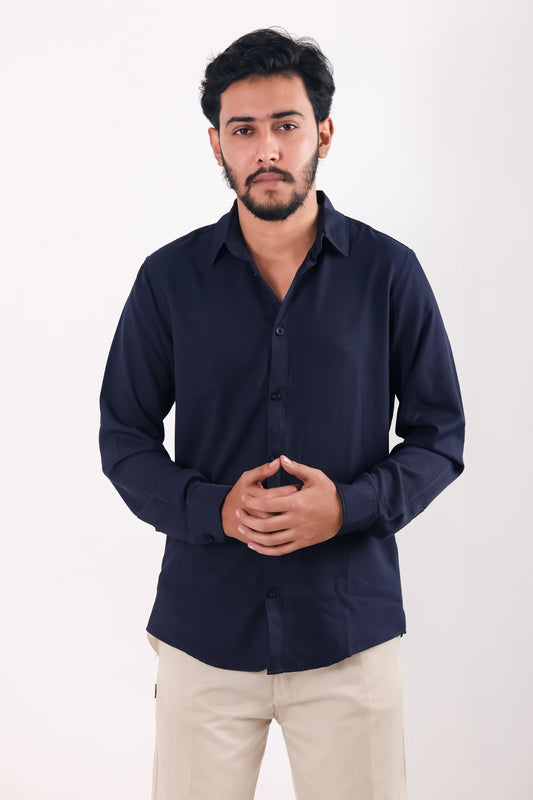 Cherry Cotton Shirt – Navy