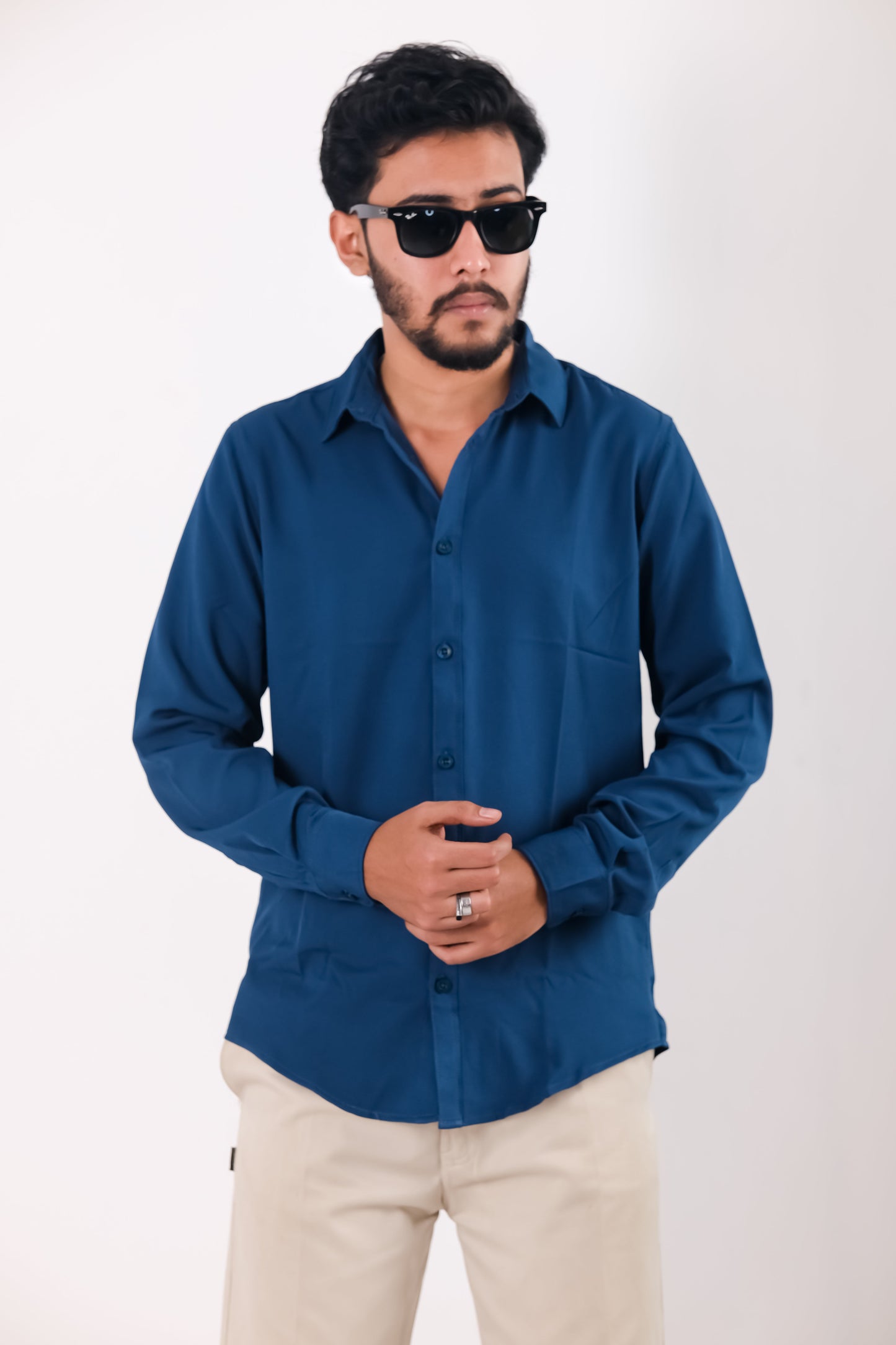 Cherry Cotton Shirt – Royal Blue
