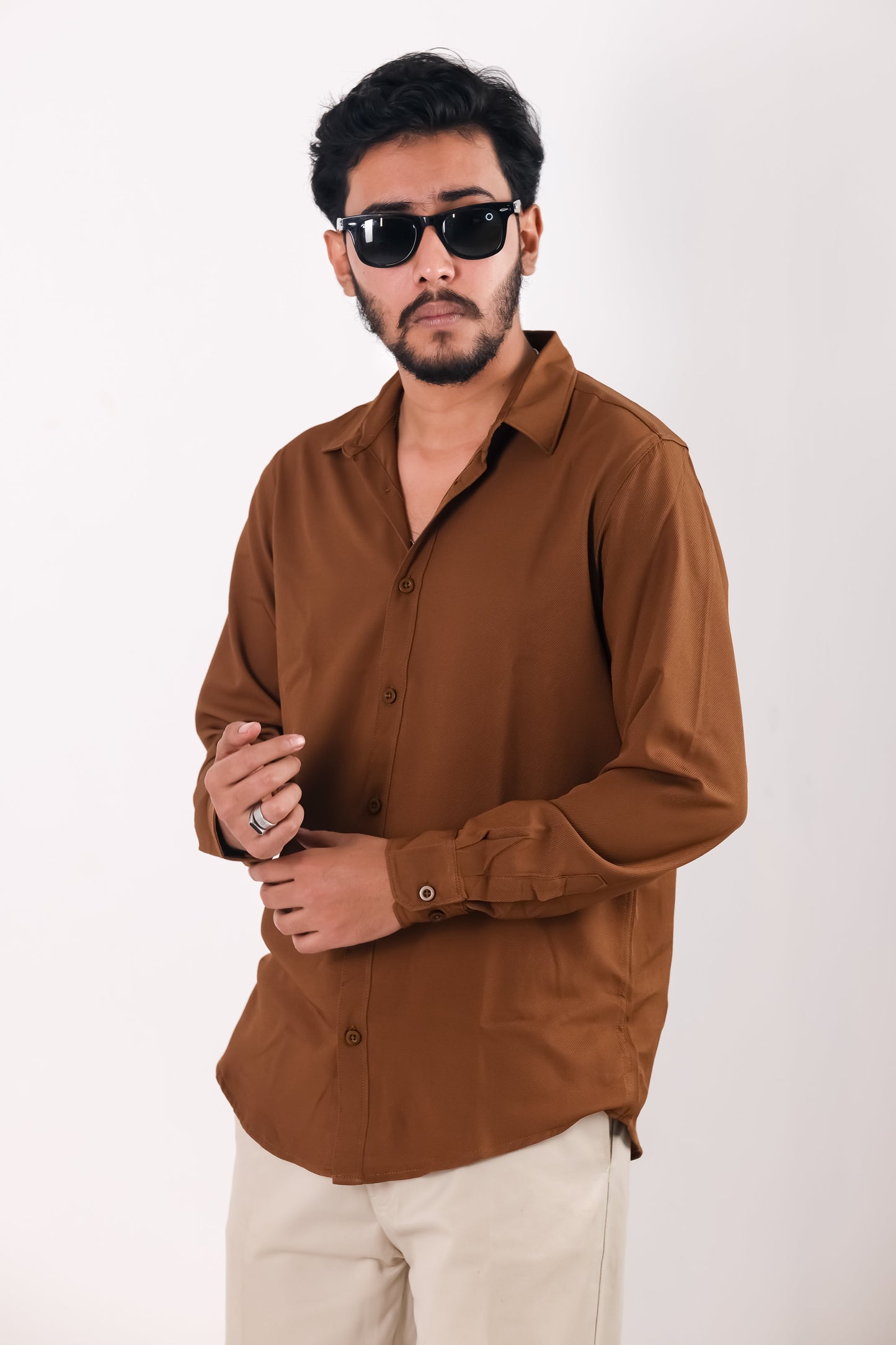 Cherry Cotton Shirt – Brown