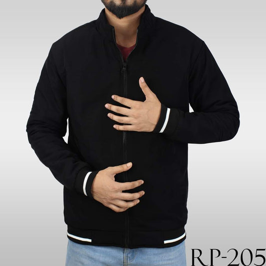 Black Colour RP High Neck Men Jacket