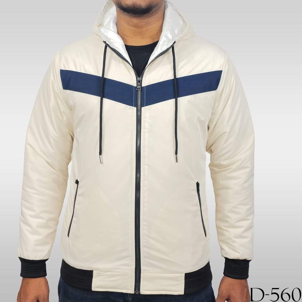 White Color Hoodie Men Jacket