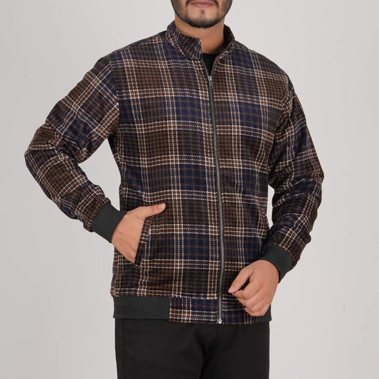 Men’s Corduroy Jacket in Brown Blue