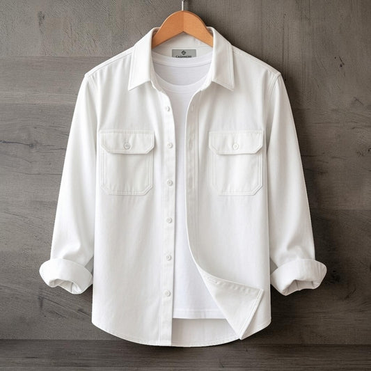 Two Pocket White Color Shirt