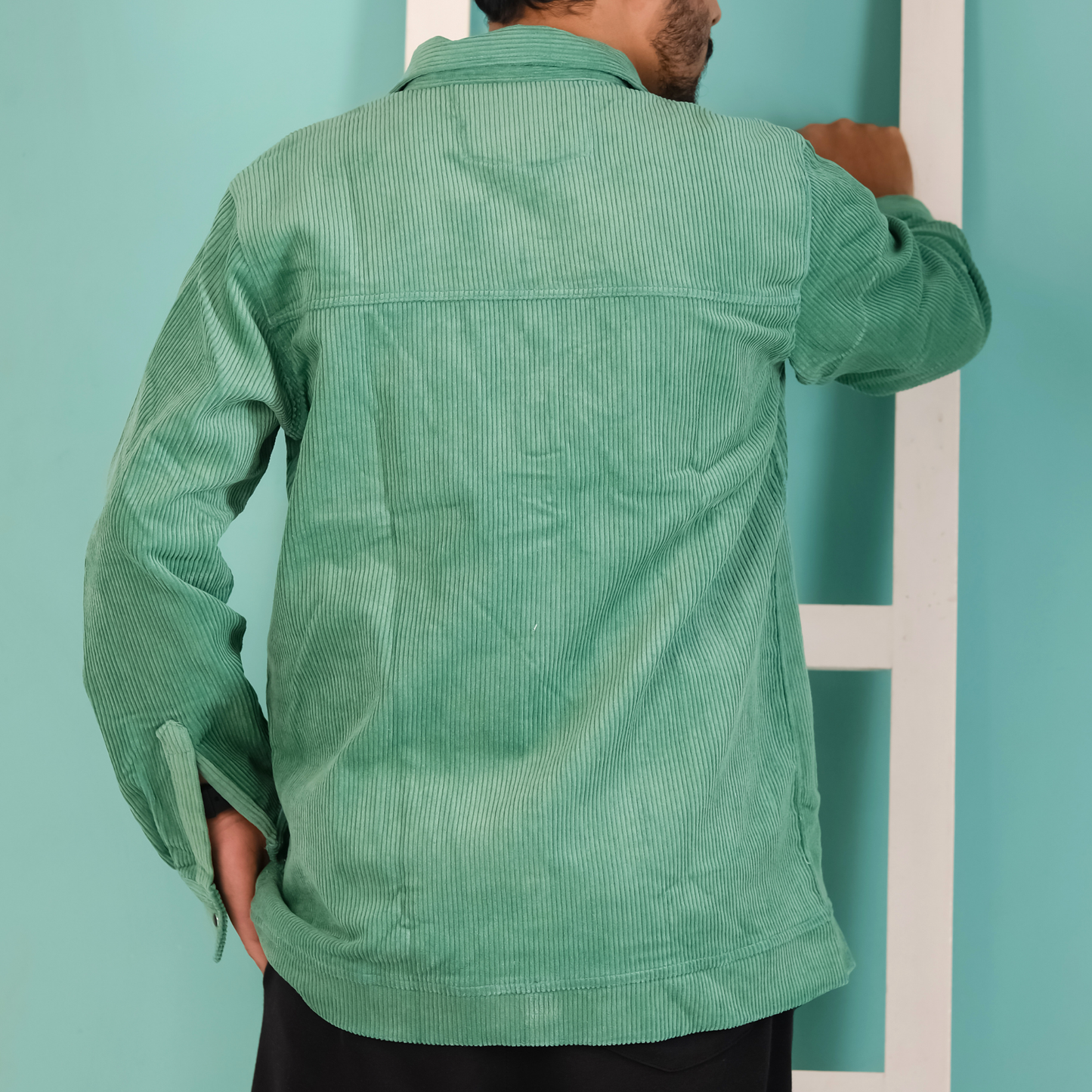 Men's Corduroy Light Weight Jackets -Moss Green
