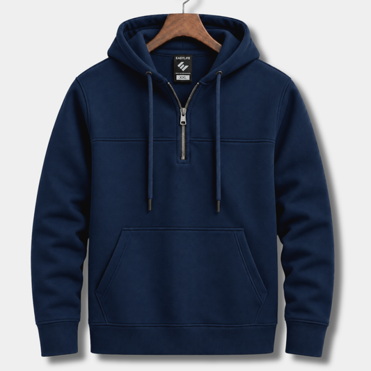 Classic Half-Zip Hoodie - Navy