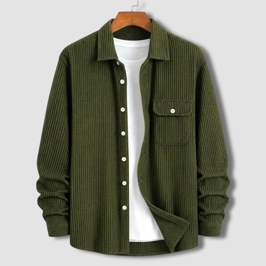 Waffle Textured Shirt - Olive