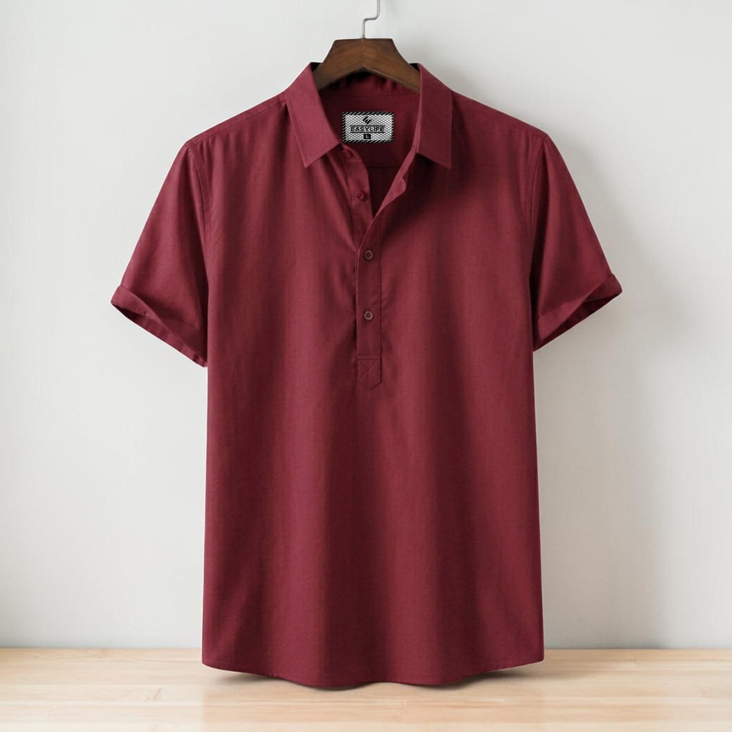 Half Sleeve Cotton Katua - Marron