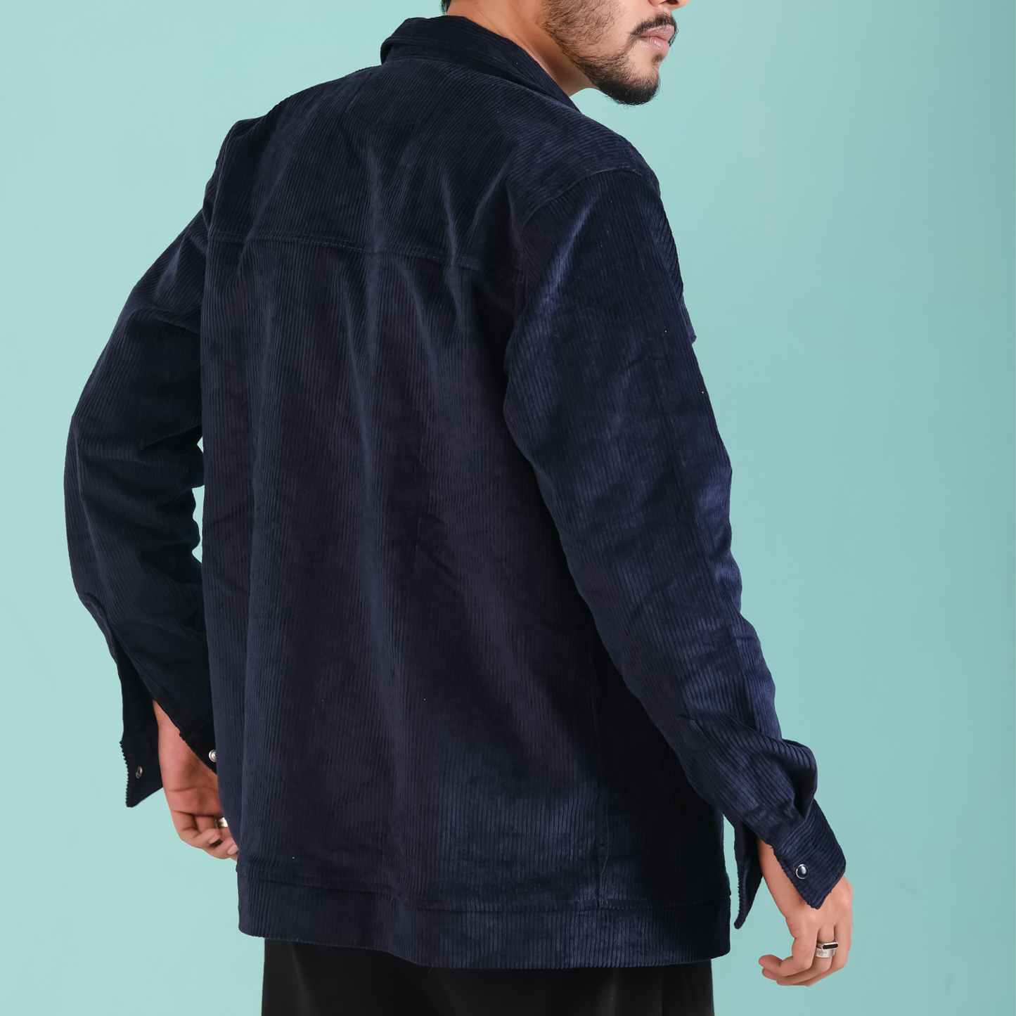 Men's Corduroy Light Weight Jackets -Navy Blue