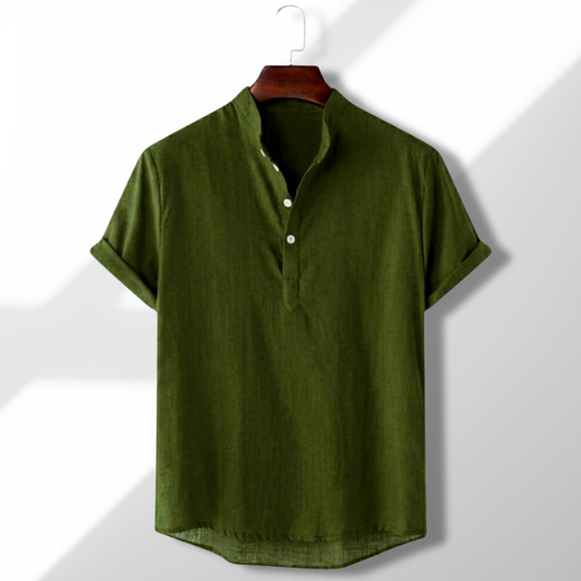 Half Sleeve Cotton Katua - Olive