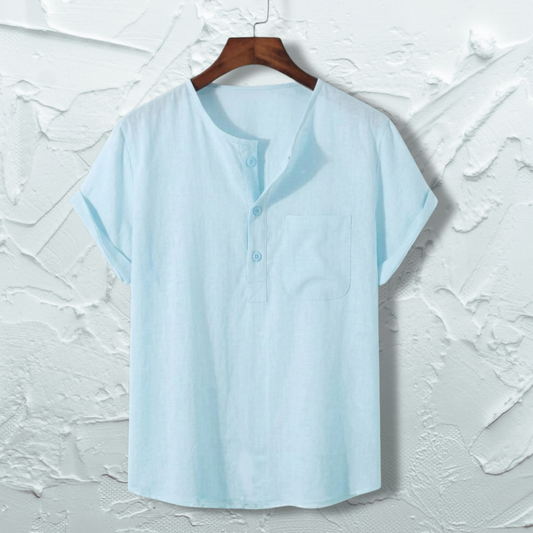 O Neck Half Sleeve Katua - Sky
