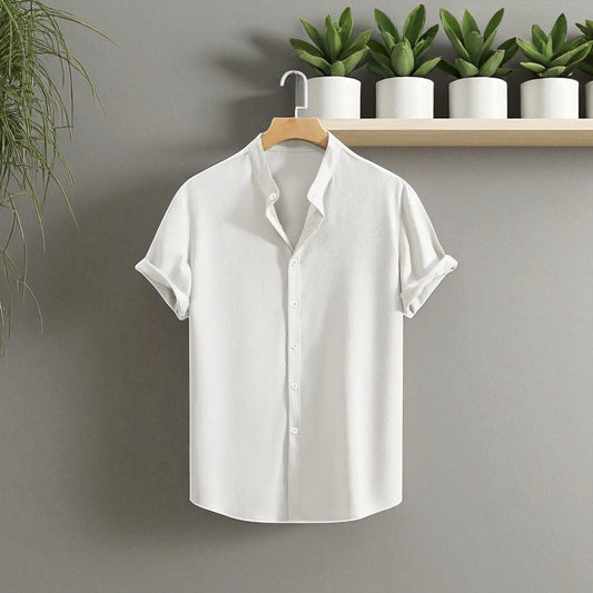 Jafran white Color Half Sleeve Shirt