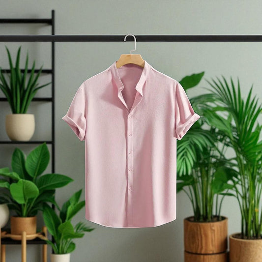 Jafran Pink Color Half Sleeve Shirt