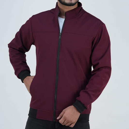 Men’s Bonded Jacket in Wine Red