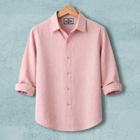 Zafran Full Sleeve Casual Shirt - Light Pink