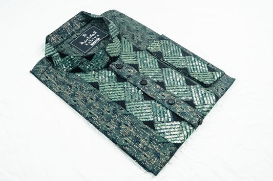 Printed Sequence Cotton Panjabi SBD-40
