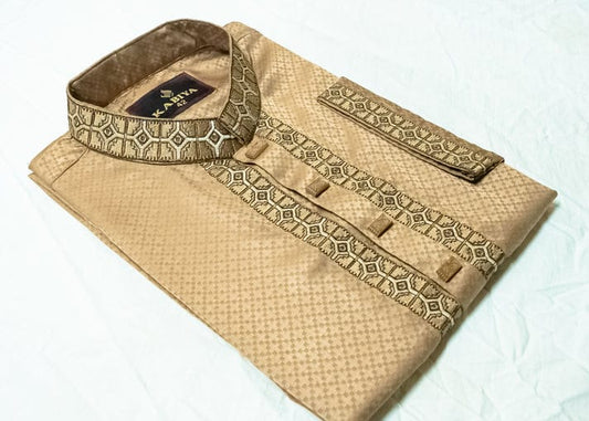 Brown Cotton Panjabi