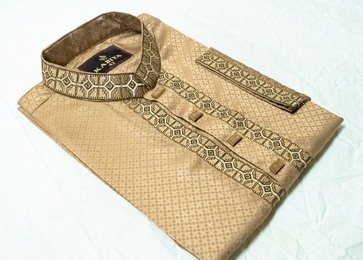 Brown Cotton Panjabi