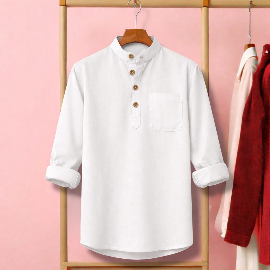 Premium Full Sleeve Katua - White