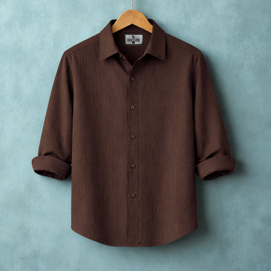 Zafran Full Sleeve Casual Shirt - Chocolate