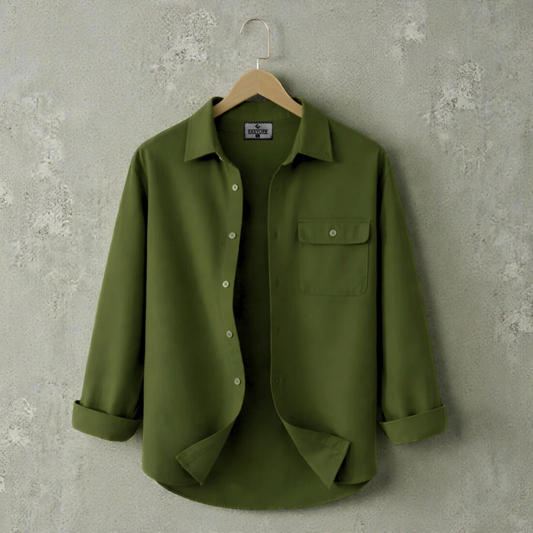 Single Pocket Casual Shirt - Olive